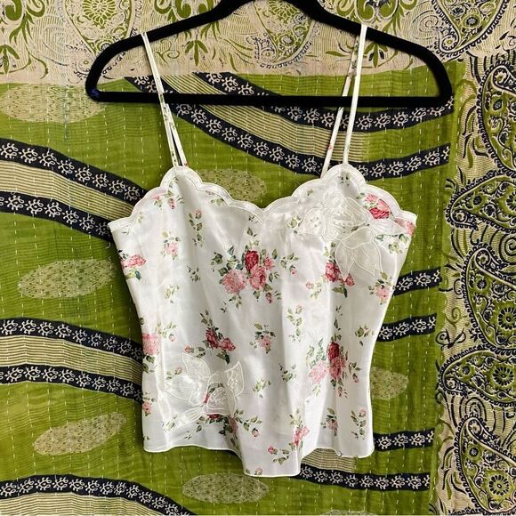 Rare Victoria’s Secret Gold Label 2 Piece Floral Pajama Set Size Small - Picture 2 of 13